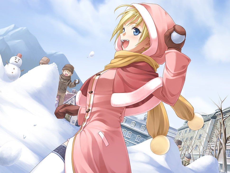 blonde haired anime character HD wallpaper