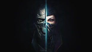 person wearing black mask illustration HD wallpaper