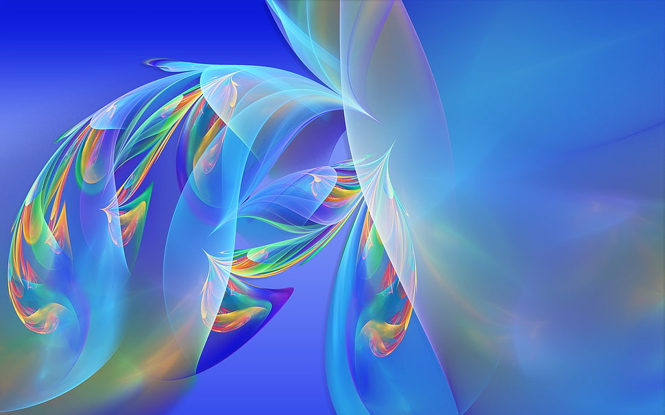 multicolored 3D effects HD wallpaper