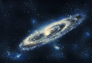 photo of white galaxy in universe HD wallpaper