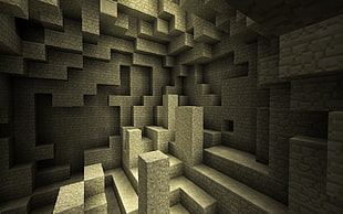 Minecraft structure, Minecraft, video games HD wallpaper