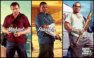 Grand Theft Auto V, collage, Grand Theft Auto, video games