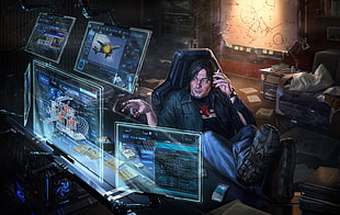 Shadowrun, cyberpunk HD wallpaper