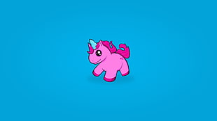 pink My Little Pony illustration, unicorn, vector, pink, cartoon