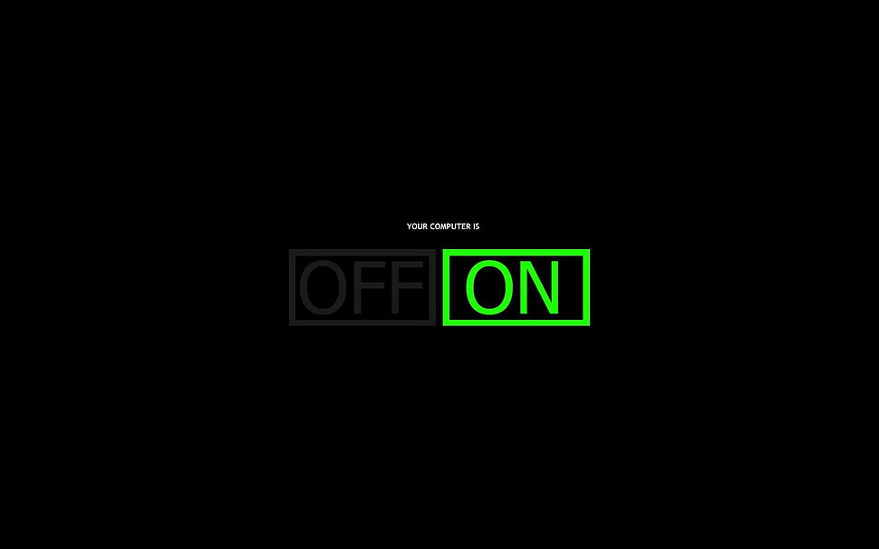 OFF ON illustration HD wallpaper