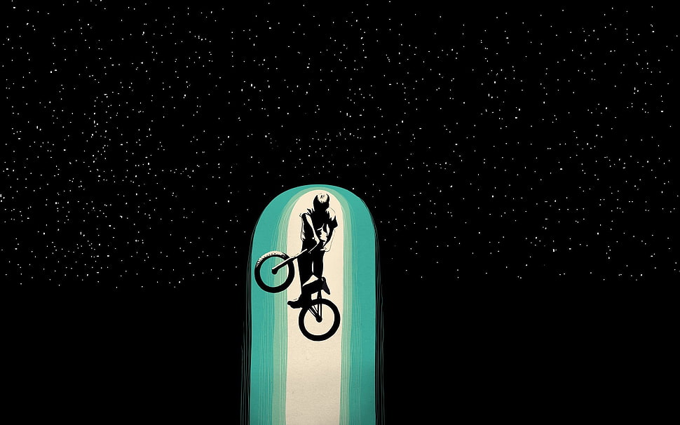 blue and white decor, threadless, simple, BMX, turndown HD wallpaper