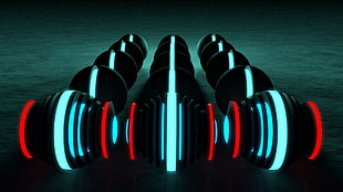 Tron digital wallpaper, abstract, render, CGI, 3D