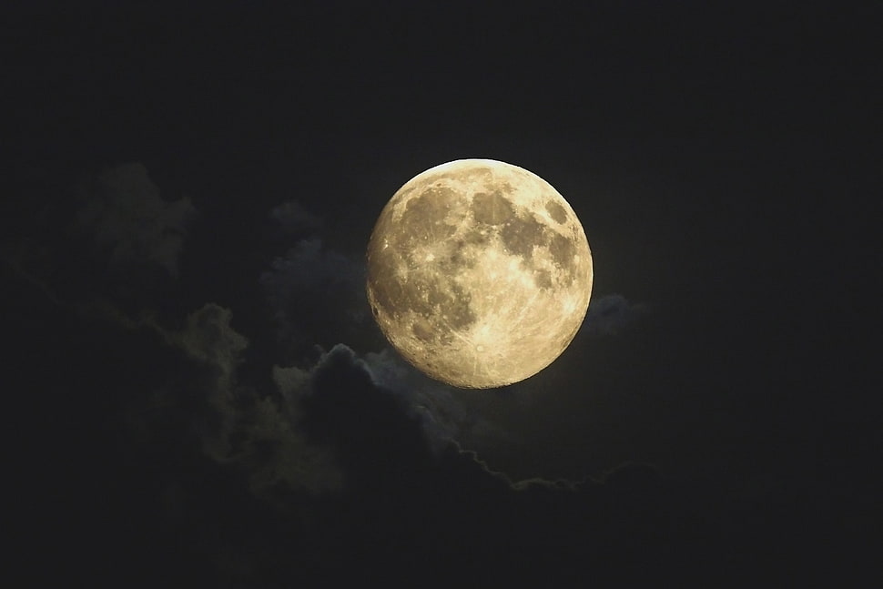 full moon, night, Moon HD wallpaper
