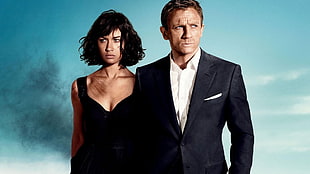 James Bond 007 Daniel Craig wallpaper, movies, James Bond, Daniel Craig, Olga Kurylenko HD wallpaper