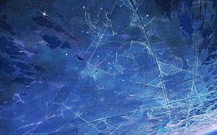 stars on sky illustration