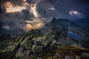 green and brown mountain, landscape, Max Rive, mountains