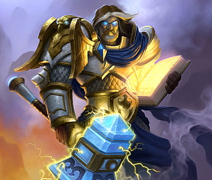 Dota2 Omniknight illustration, video games, Hearthstone: Heroes of Warcraft, Uther the Lightbringer