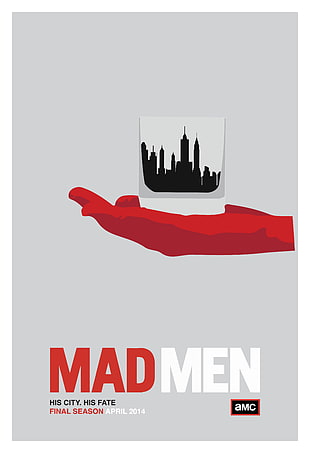 Mad Men His City His Fate final season logo, Mad Men, movie poster