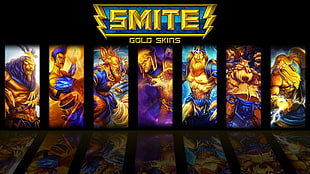 Smite Gold Skins advertisement HD wallpaper