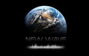 New Wave logo, texture, Earth, music