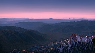 gray mountains under gray sky in aerial photography, nature, landscape, Bryce Canyon National Park, mist
