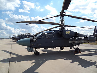 black and blue 96 helicopter