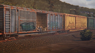 blue and yellow cargo containers, Life is Strange Before the Storm, Chloe Price, Rachel Amber, video games HD wallpaper