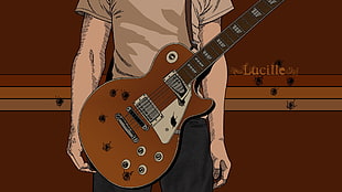 boy wearing brown electric guitar, anime, Beck, Minami Ryuusuke, guitar HD wallpaper