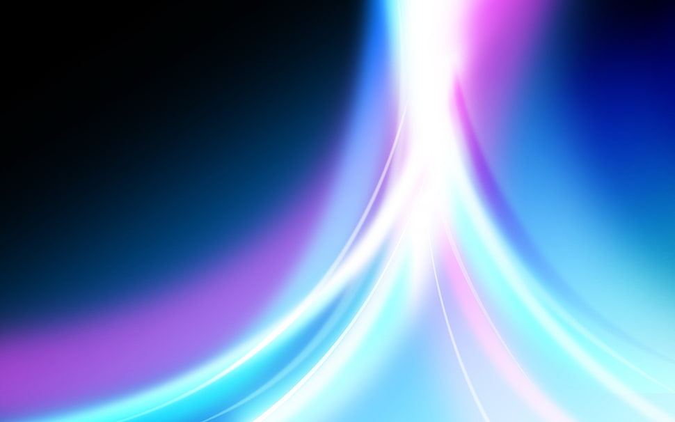 blue, purple, and white ray light digital wallpaper \ HD wallpaper