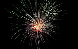 multicolored fireworks, fireworks, dark background