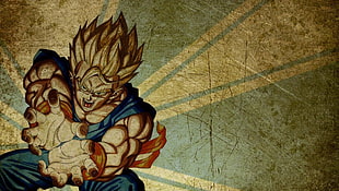 Dragonball Goku poster, Dragon Ball, Super Saiyan, Kamehameha, anime HD wallpaper