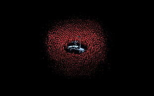 white car illustration, threadless, simple, zombies, minimalism