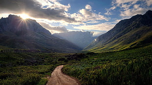 pathway through mountain