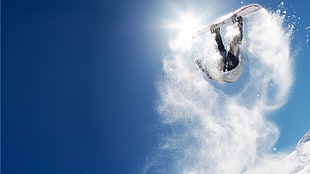 white snowboard, snow HD wallpaper