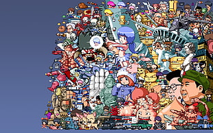 cartoon characters illustration, artwork HD wallpaper