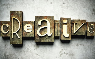 creative-printed wooden wall decors, typography, creativity, grunge