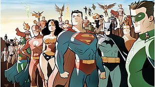 Justice League illustration HD wallpaper
