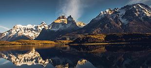 landscape photo of mountains and lake
