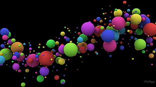 assorted-color balls