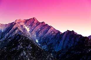 mountains during golden hour HD wallpaper