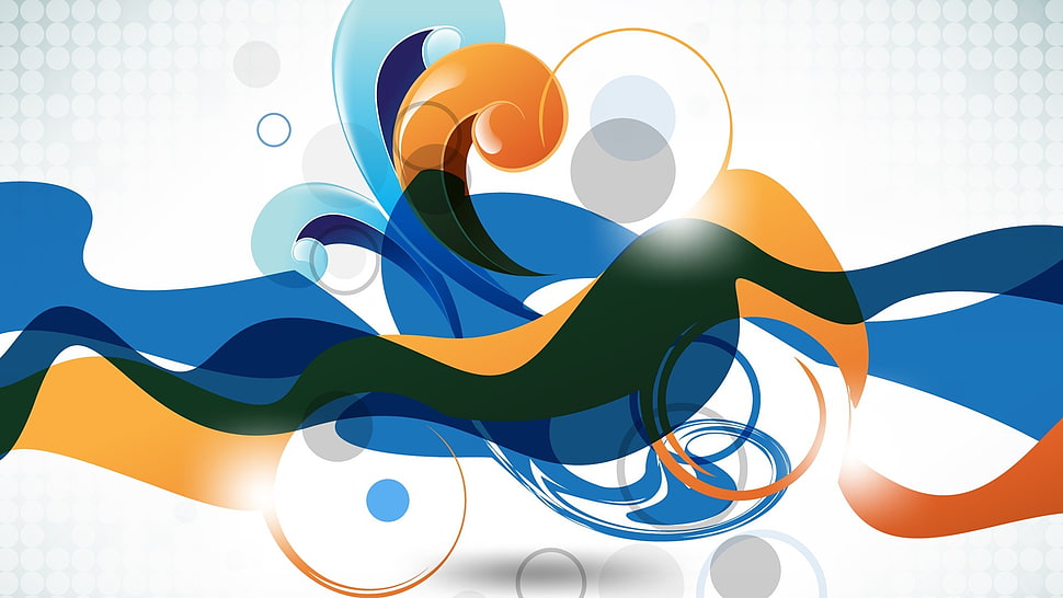 multicolored abstract illustration, abstract, shapes HD wallpaper
