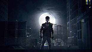 man wearing black jacket wallpaper, Kung Fury HD wallpaper