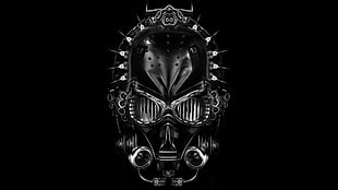black and gray metal helmet illustration, fan art, Star Wars, C-3PO, movies