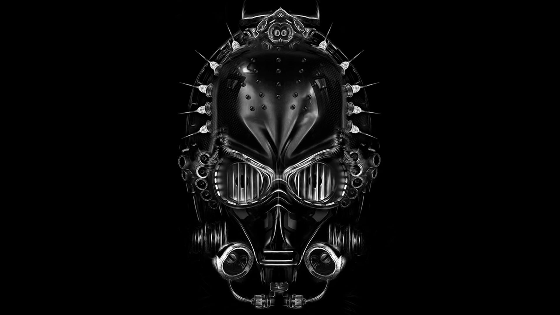 black and gray metal helmet illustration, fan art, Star Wars, C-3PO, movies