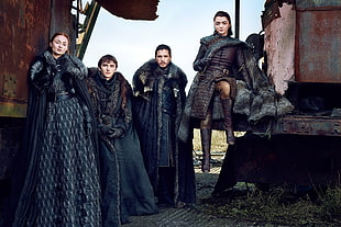 two males and two females Game of Thrones characters HD wallpaper