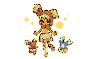 female anime character wallpaper, Pokémon, Hitec, Buneary, humanized