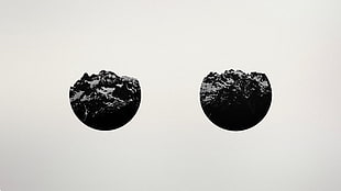 two black stones, abstract