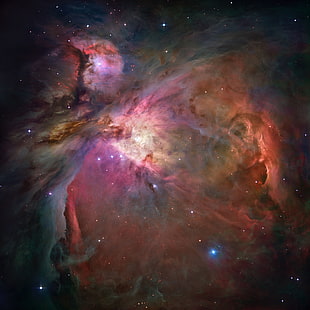 galaxy painting, space, space art, Great Orion Nebula HD wallpaper