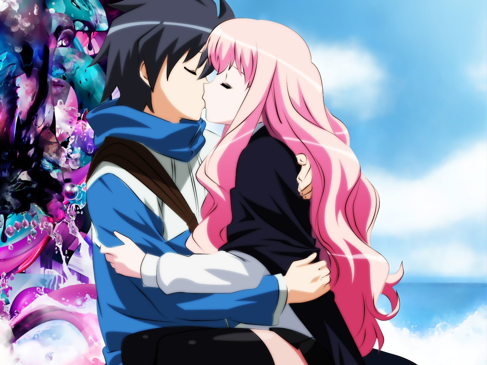 A Kiss  Other  Anime Background Wallpapers on Desktop Nexus Image 356949