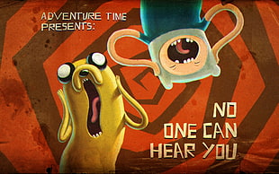 Adventure Time Present: No one Can hear you postr, Adventure Time, Finn the Human, Jake the Dog HD wallpaper