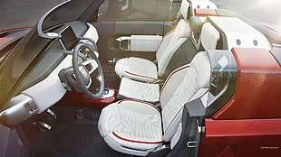white and gray car seat, Land Rover DC100, concept cars