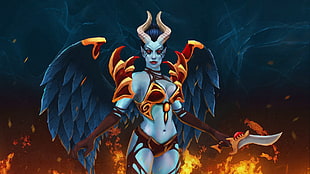 Queen of Pain Dota2 character wallpaper, Dota 2, Loading screen
