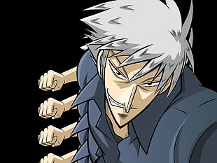 man anime character with four fist HD wallpaper