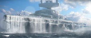 space ship illustration, Star Wars, Star Destroyer HD wallpaper