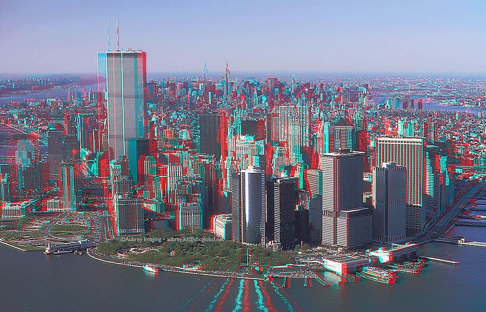 city buildings, 3D, city, eagle view HD wallpaper